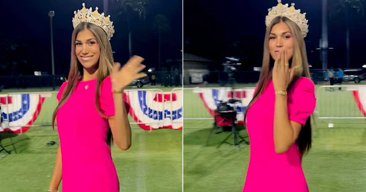 Miss Cuba sends a message to her compatriots from the Free Cuba Rally: "Always supporting you from Miami."