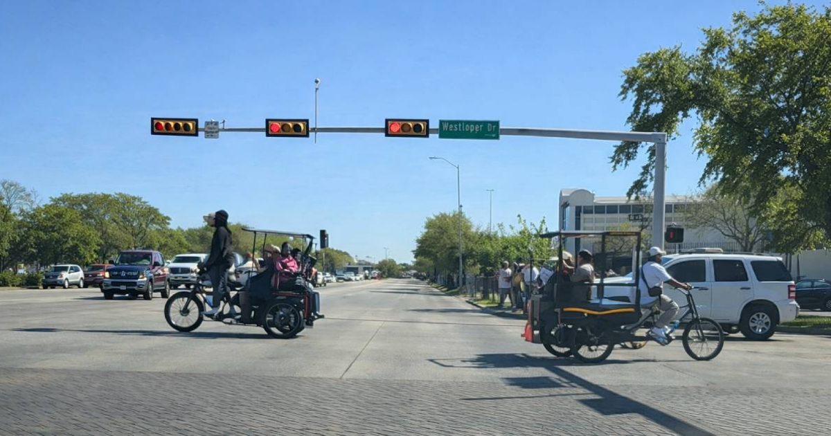 Cuban bike taxis in Houston? "So they can say it's just Cuba afterward."
