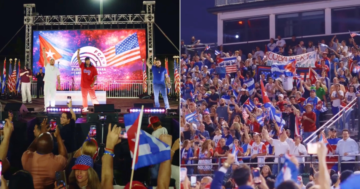 Images that say it all: This was the performance of Jacob Forever, El Chacal, and Yotuel at the Free Cuba Rally