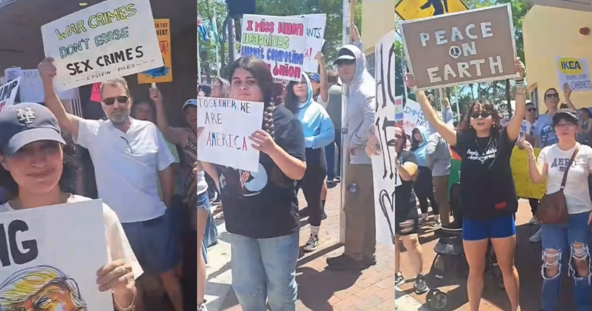 Cuban Activist Challenges No Kings Protesters in Miami: "Down with Communism!"
