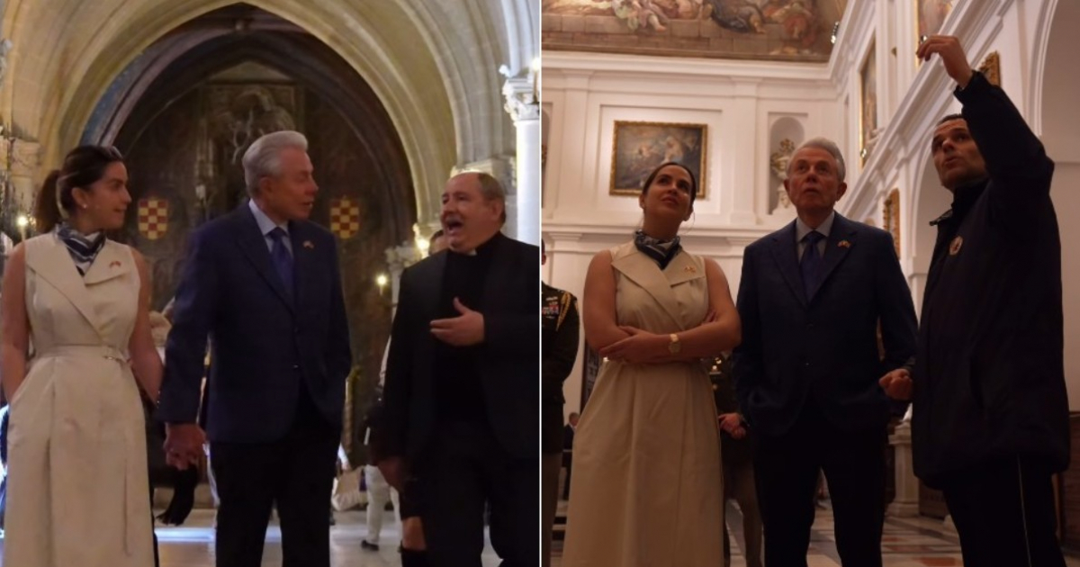 Cuban-American Benjamin Leon, U.S. Ambassador to Spain, Explores Toledo Cathedral with Wife
