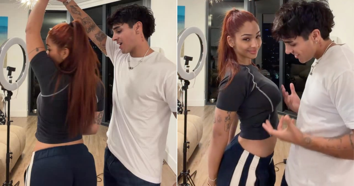 Suffocated! That's how Argentine Matías Ochoa felt with the curves and waist movements of Samantha Hernández