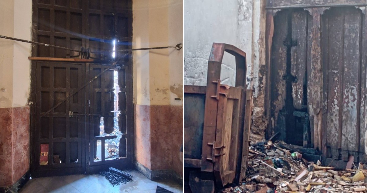 Fire from garbage burning damages church in Centro Habana