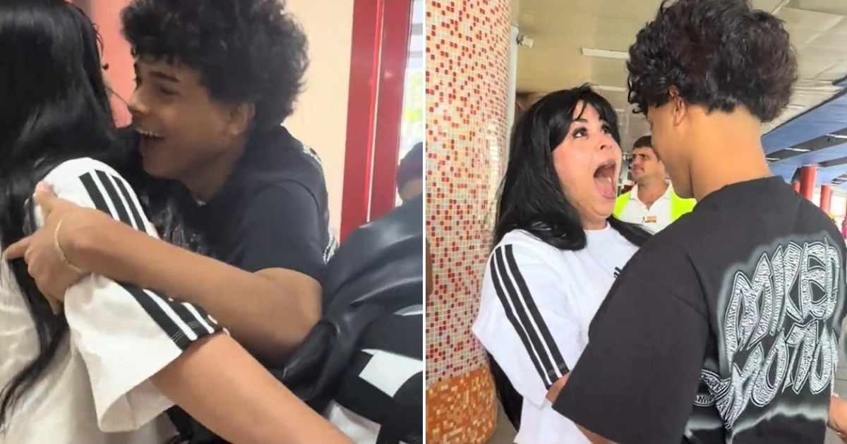 Heartwarming Airport Reunion: Young Cuban Breaks Rules to Embrace Mother, Goes Viral