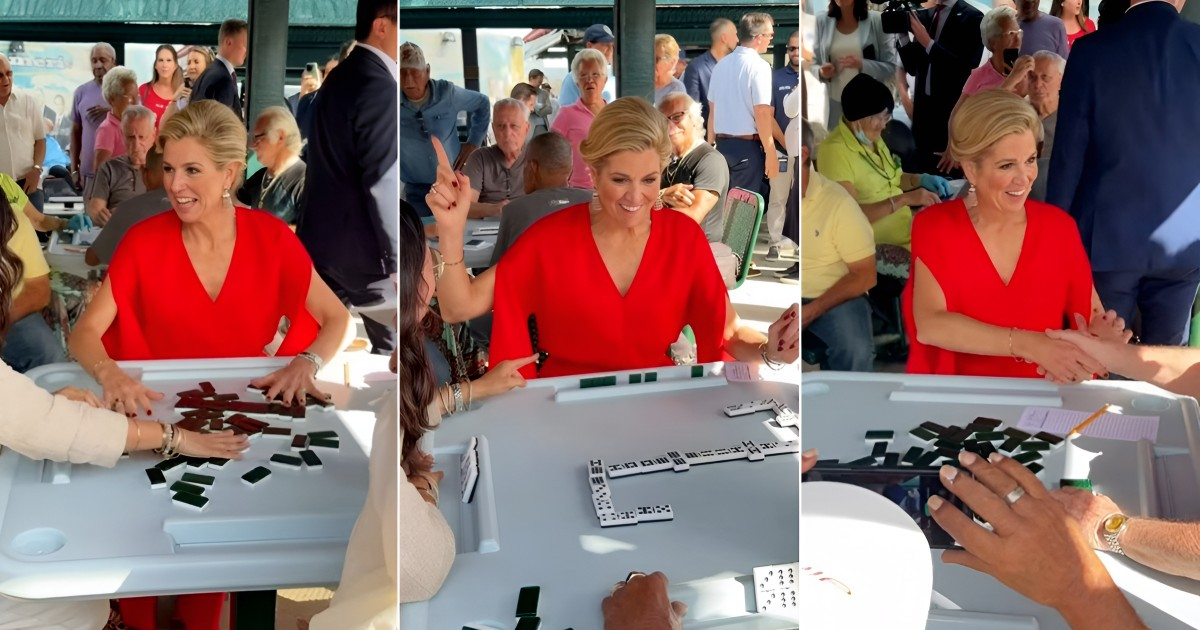 Queen Máxima Charms Miami's Domino Park: Spanish Conversations and Domino Games Go Viral
