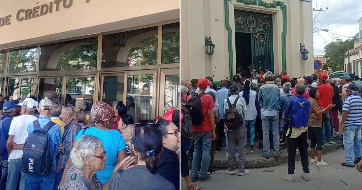 The lines that are seen all over Cuba: grandparents waiting for their checks