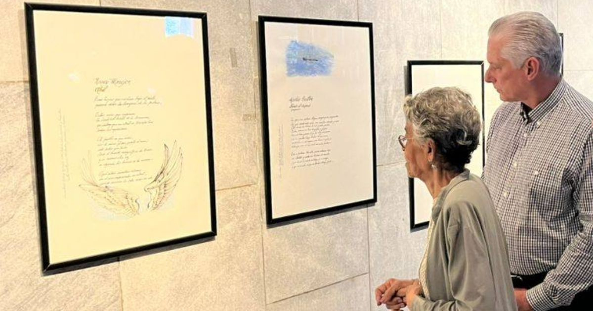 More 'chants' for Fidel as Cuba crumbles: Lesbia Vent opens exhibition in the presence of Díaz-Canel