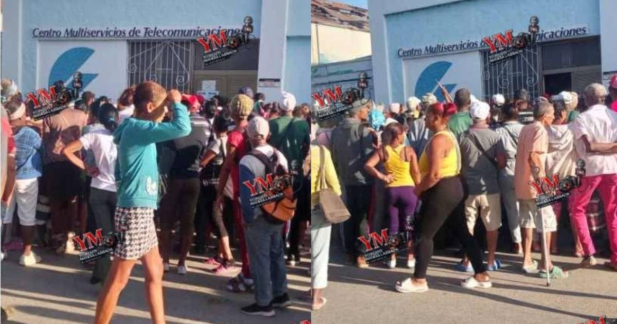 Las personas esperan su turno en colas que nadie controla oficialmente y en incertidumbre permanente © Facebook/Yosmany Mayeta Labrada