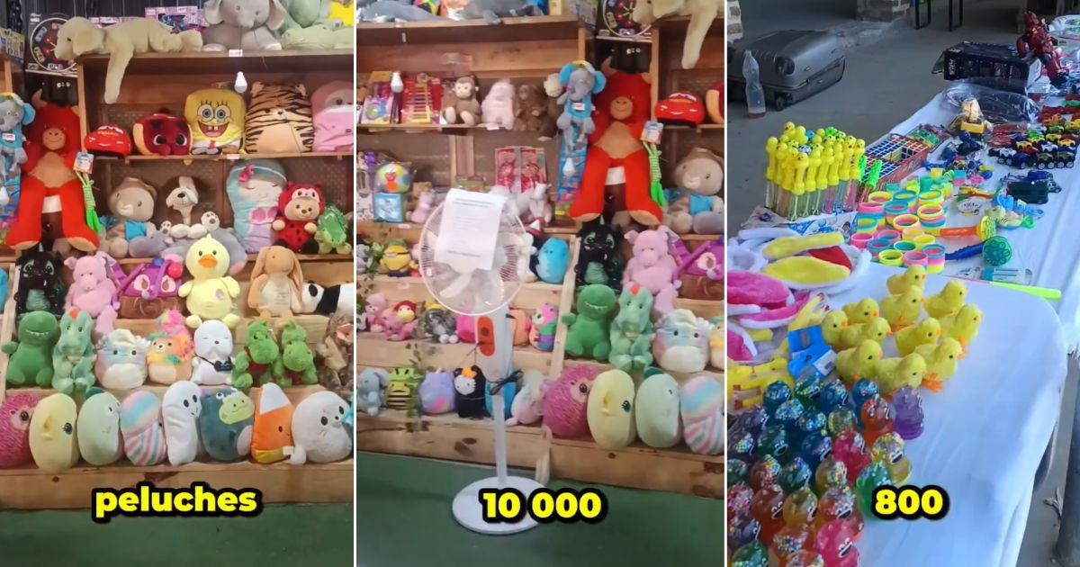 Going out in Cuba: plush toys for children ranging from 500 to 10,000 pesos