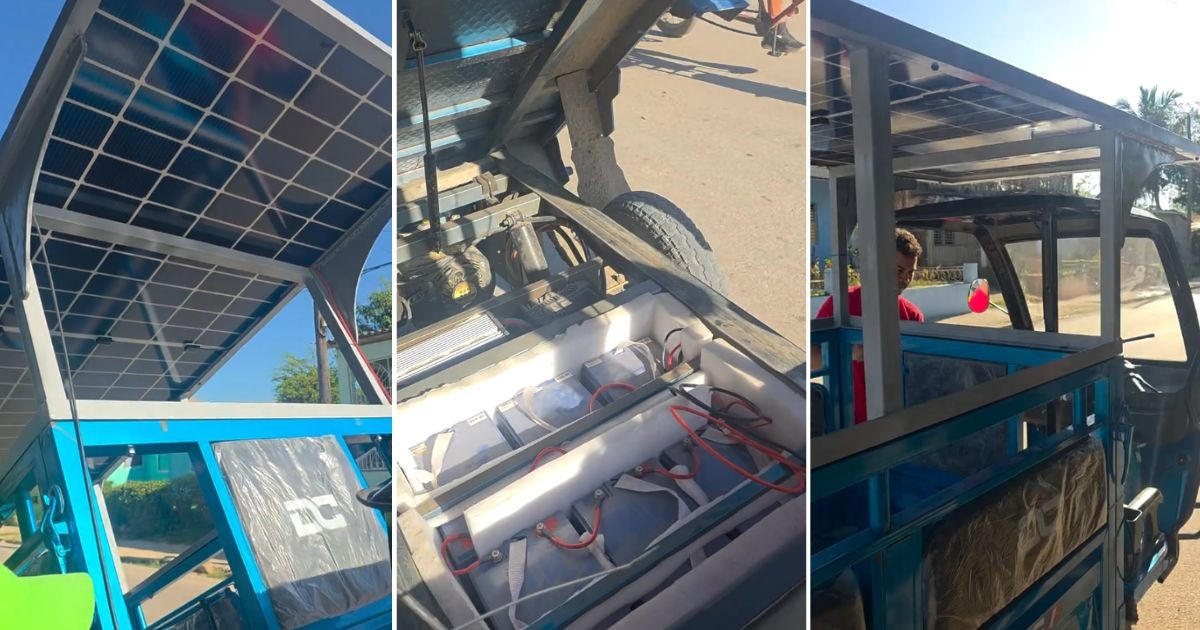 Up to $800 for installing a solar panel on an electric tricycle in Cuba