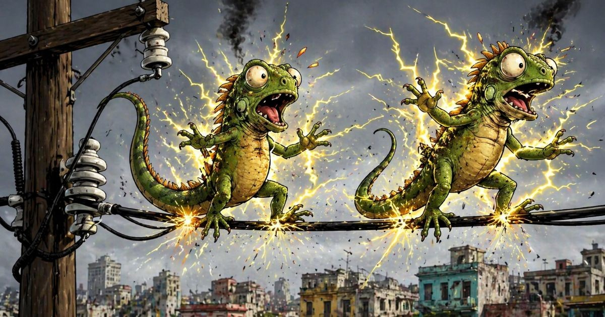 Lizards Cause Power Outage in Havana: "Is This a Joke?"