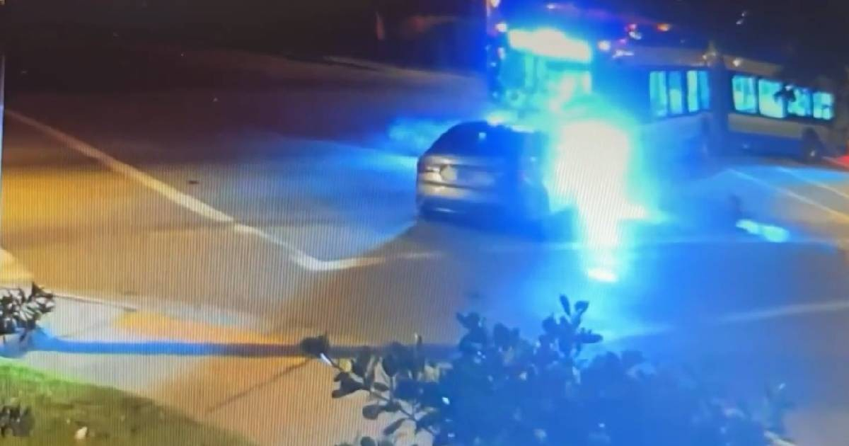 Deadly collision between a car and a bus in Miami-Dade