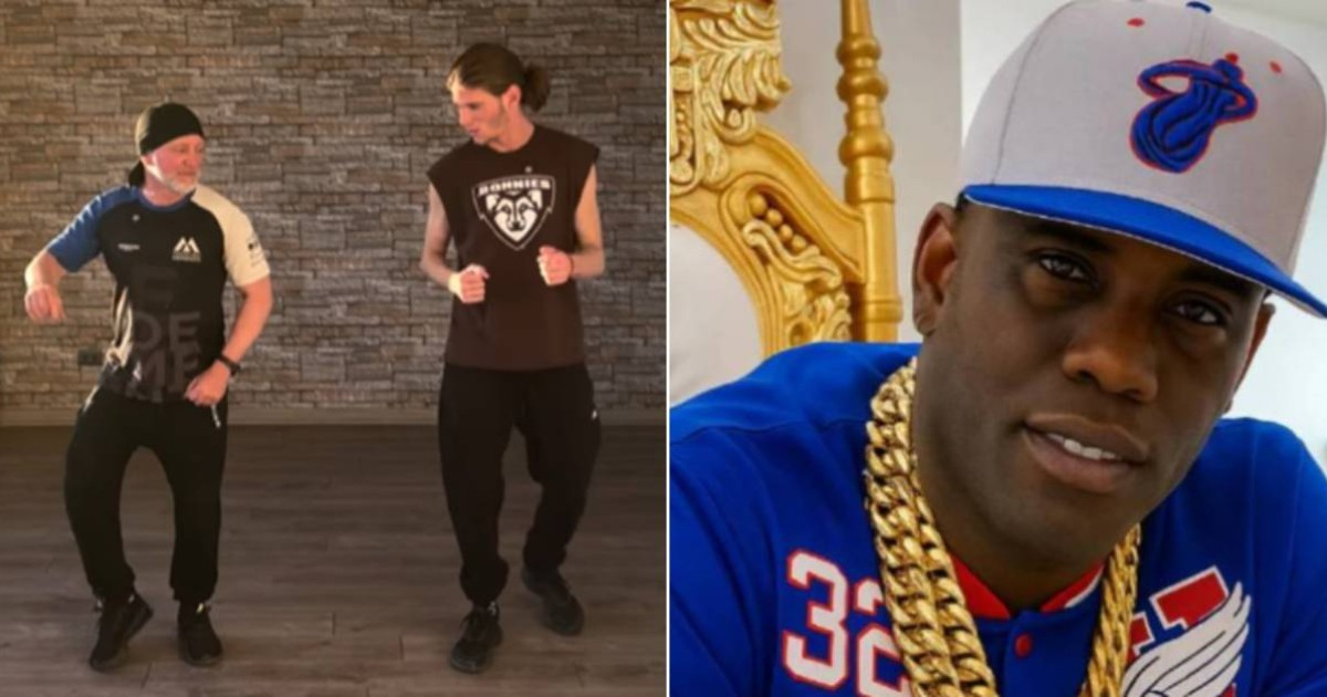 Cuban in Chile teaches his dad to dance reparto: "Get into Chocolate position."