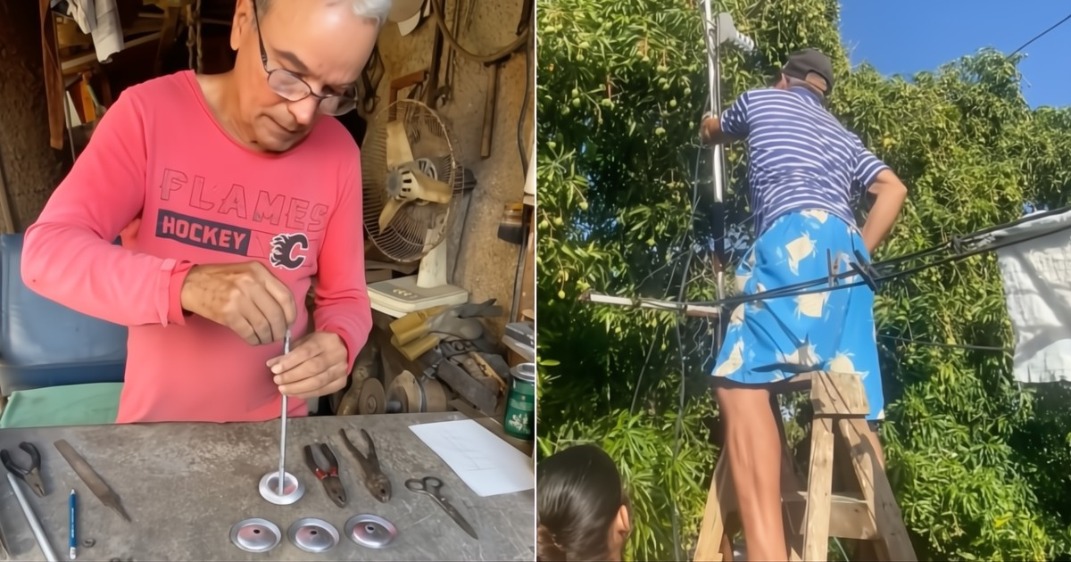 Grandfather's DIY Fix: Crafting a Homemade Antenna to Boost 4G Internet in Cuba