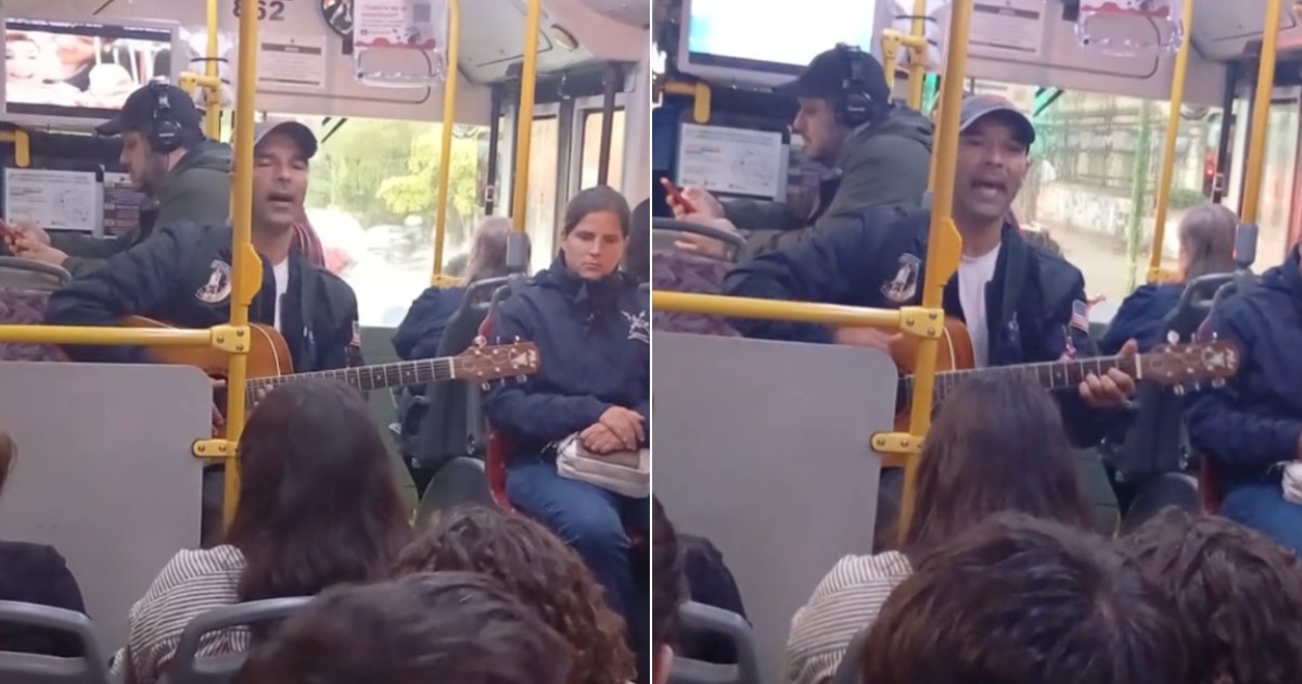Cuban Entertainer Surprises and Captivates TikTok with "Guantanamera" Bus Performance