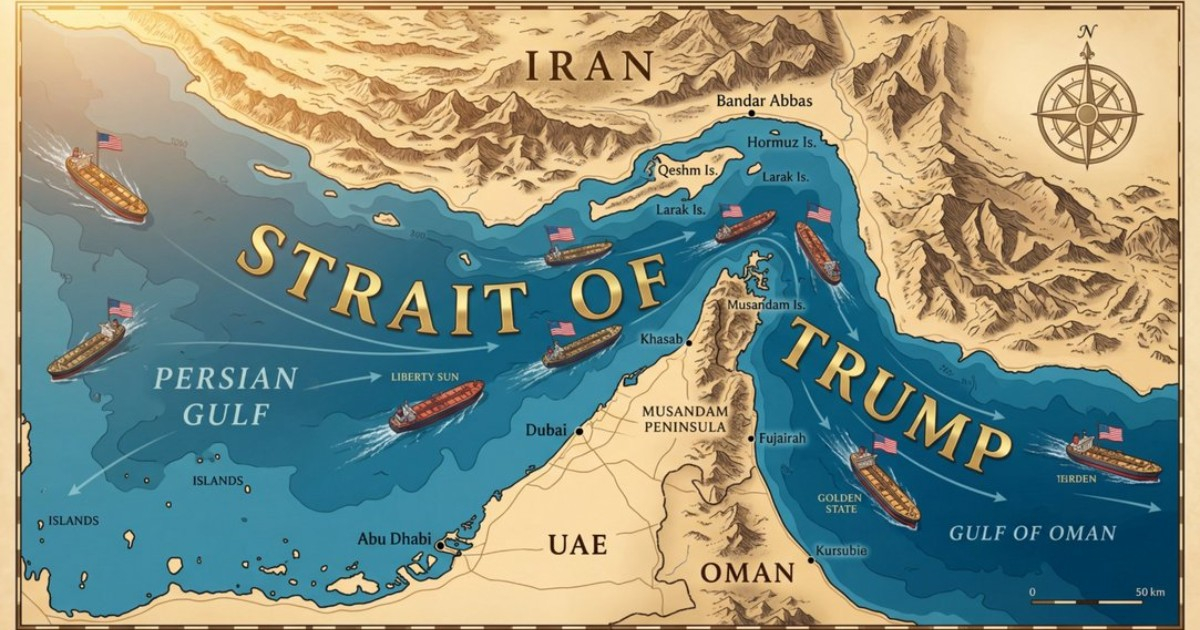 Trump Muses About Renaming the Strait of Hormuz in His Honor