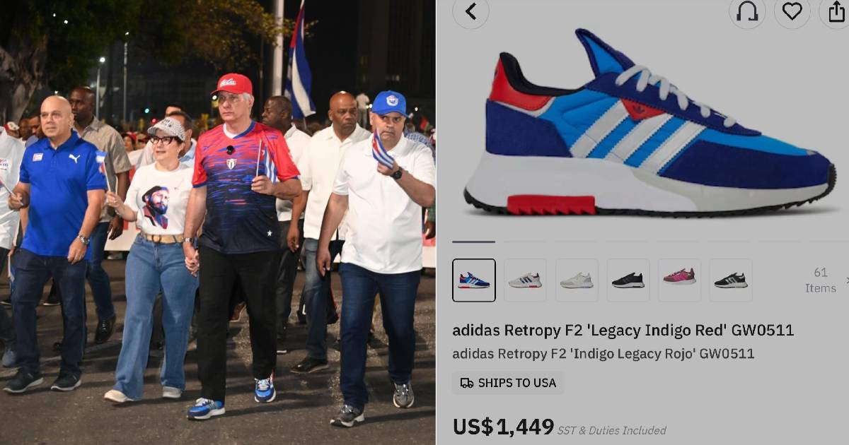 Luxury Sneakers Take Center Stage as Díaz-Canel Parades on May Day