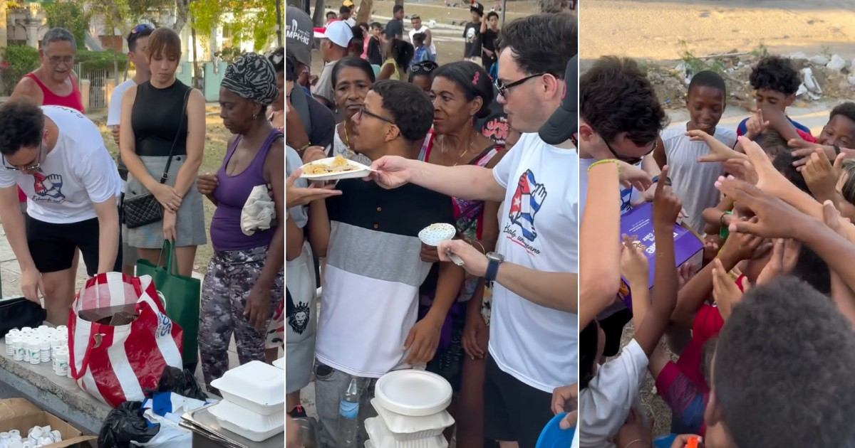Sandro Castro Provides Food and Medicine in Havana Park: "Let Them Know They Have Us"