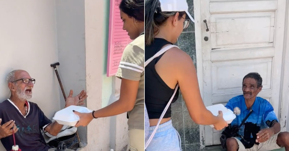 Young Cuban Women Distribute Food to the Needy in Cuba's Streets: "Genuine Gratitude"
