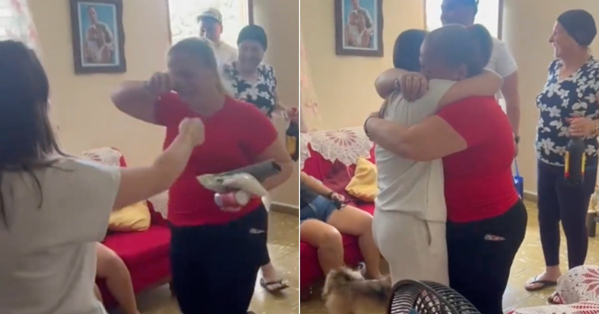 Mother's Emotional Reaction to Surprise Visit from Daughter in Cuba