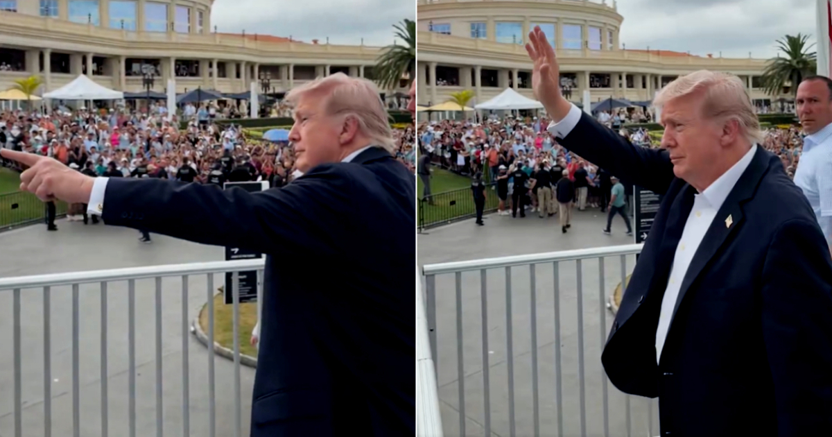 Trump Appears at 'Cadillac Championship' Golf Tournament Held at His Doral Resort