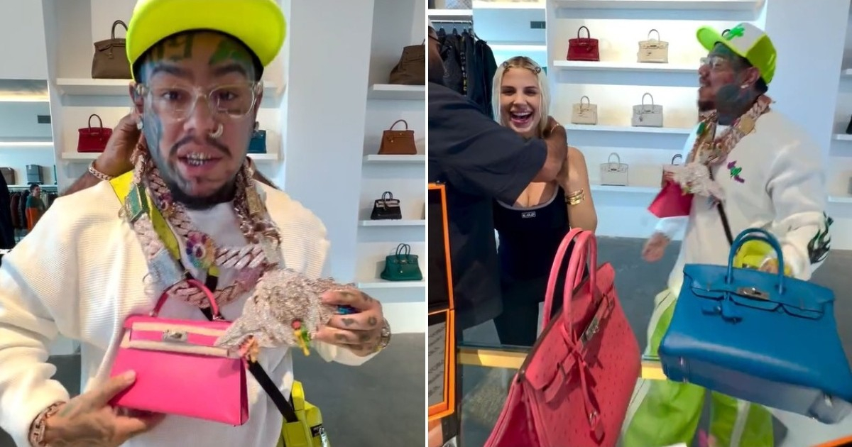 Tekashi 6ix9ine Flaunts Birkins and Chains, Challenges Miami "Inflators": "They Thought I Wouldn't Rise Again"