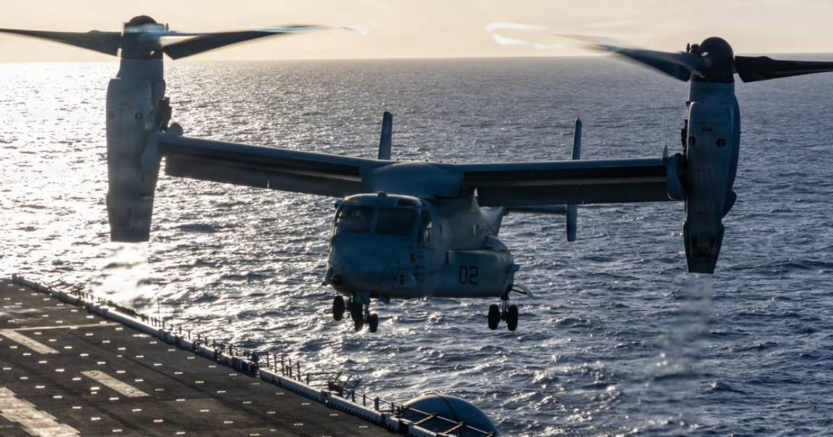 United States Deploys MV-22B Osprey in Caribbean Waters