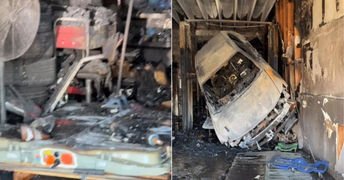 Electric Car Battery Explosion Sparks Fire, Destroys Business in Hialeah Gardens: A Mechanic Narrowly Escapes Death