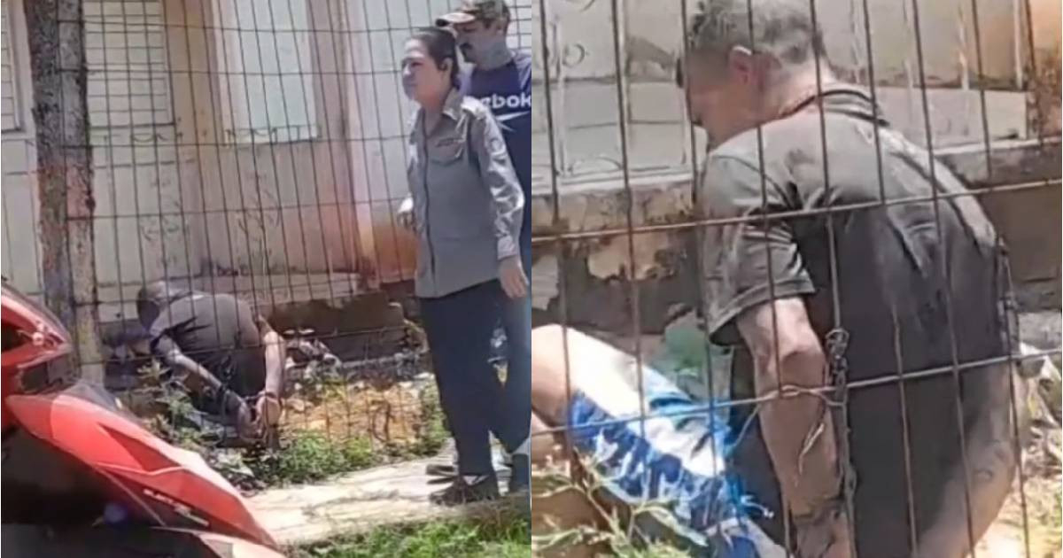 Elderly Man with Crutches Subdues Alleged Thief in Camagüey, Neighbors Tie Him Up