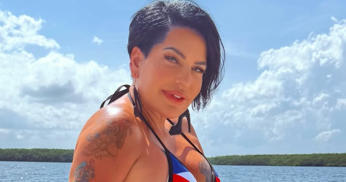 "La Diosa Turns Heads on Instagram with Cuban Flag Bikini for Mother's Day"