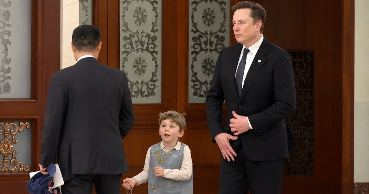 Elon Musk and Son X Attend Beijing's Great Hall During Trump-Xi Summit