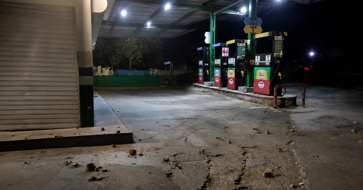 Stones Thrown at Cupet Gas Station in Havana Amid Anti-Regime Protests