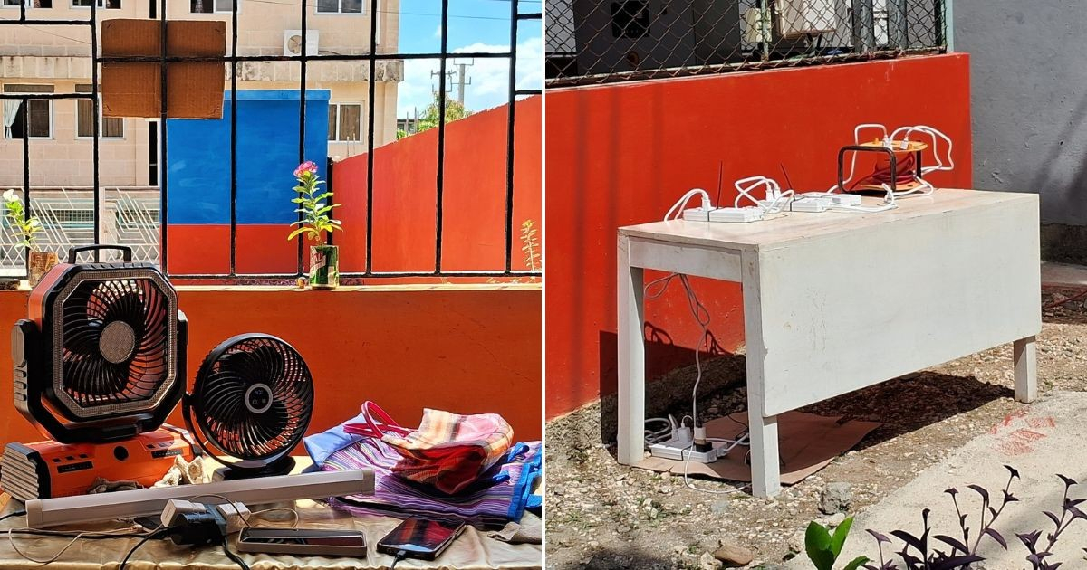Granma Electric Company Sets Up Phone Charging Station Amid Energy Crisis