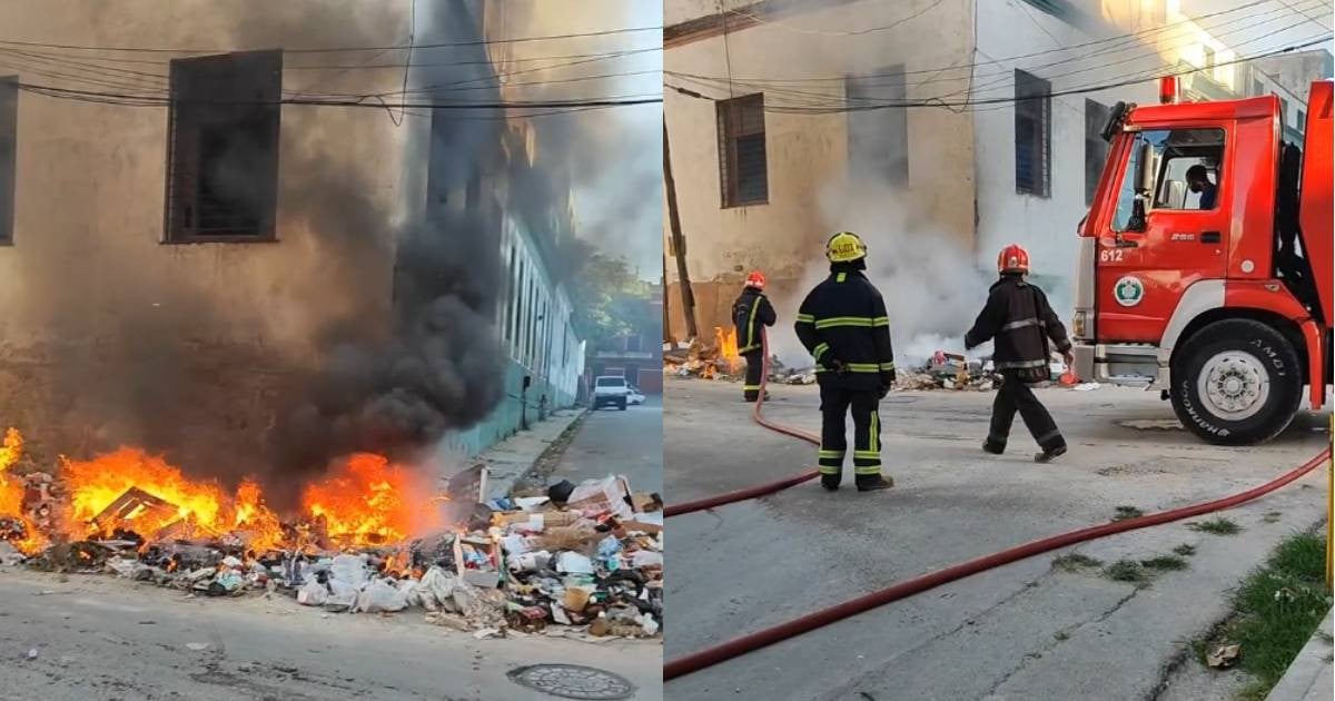 "Fire Hazards Highlight Waste Crisis in Central Havana"