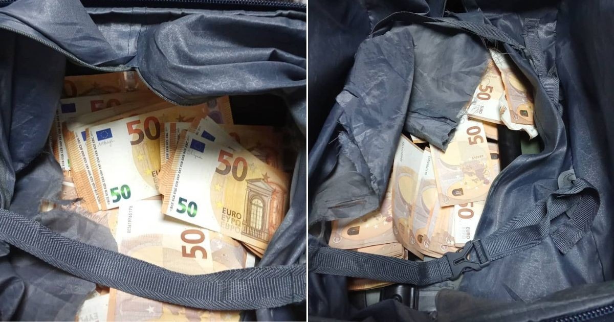 Descubren más de 24 mil euros escondidos en doble fondo de maleta en La Habana © Collage X/@vicejefeagr