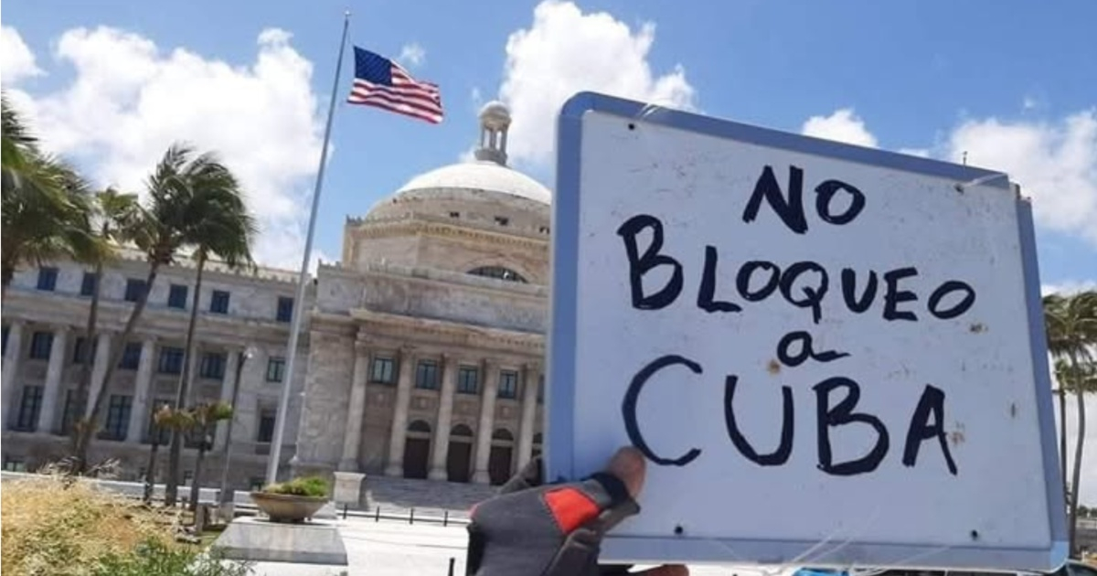Imagen de acción de la Red Continental Latinoamericana y Caribeña de Solidaridad con Cuba © Facebook / Red Continental Latinoamericana y Caribeña de Solidaridad con Cuba