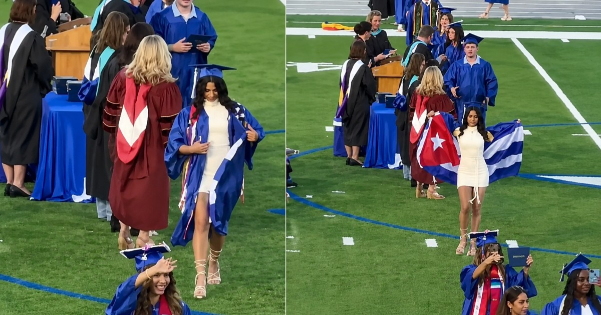 Cuban pride! What this young Cuban did during her graduation in the U.S.