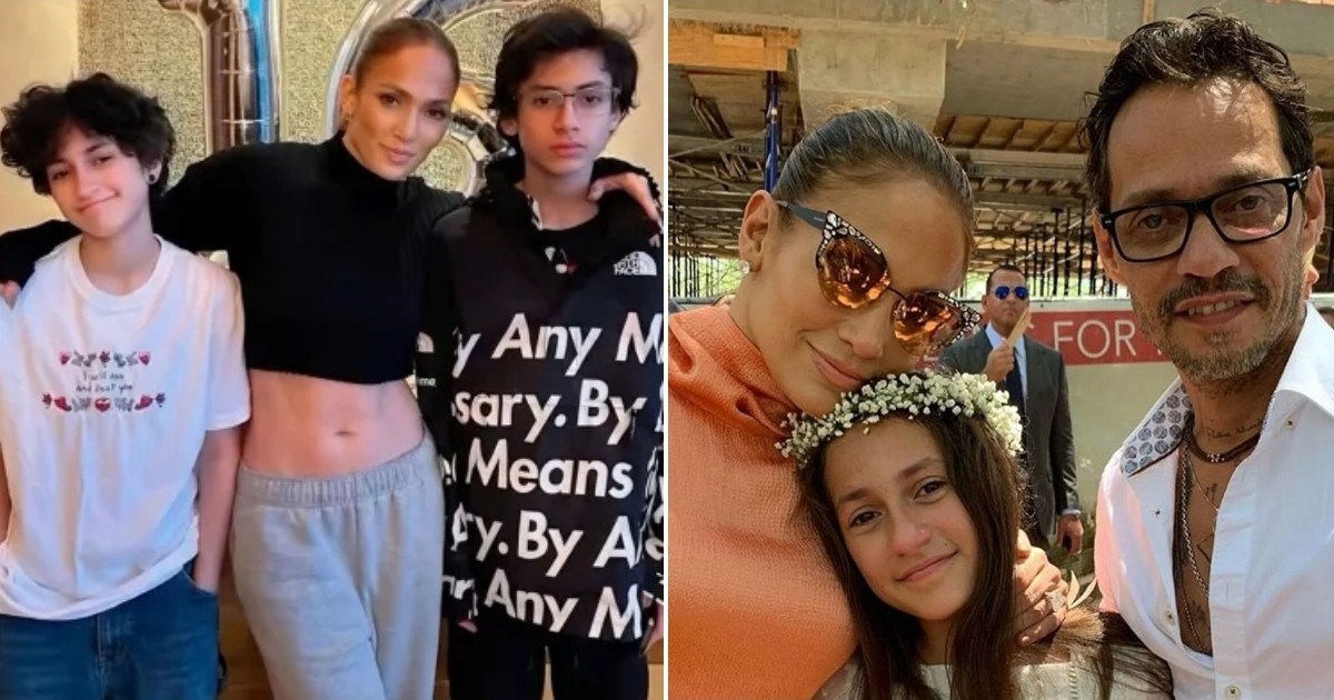 Jennifer Lopez y Marc Anthony con sus hijos © Instagram / Jennifer Lopez