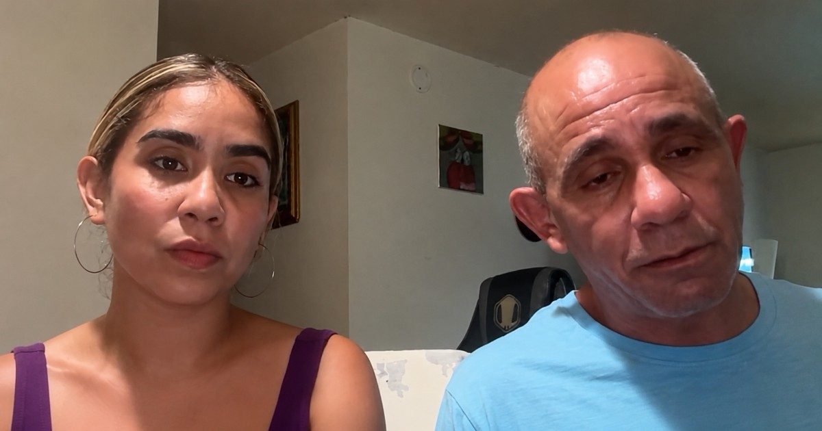 Joven cubana y su padre © Captura de video /X