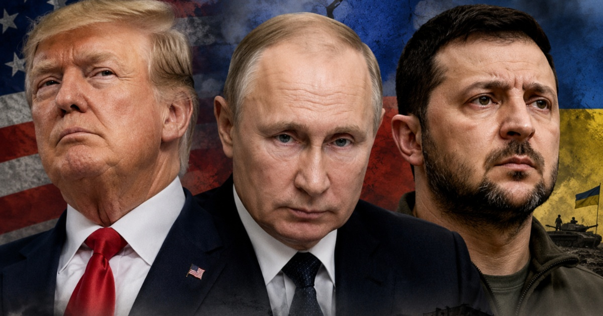 Putin, Trump y Zelenski © CiberCuba / Sora