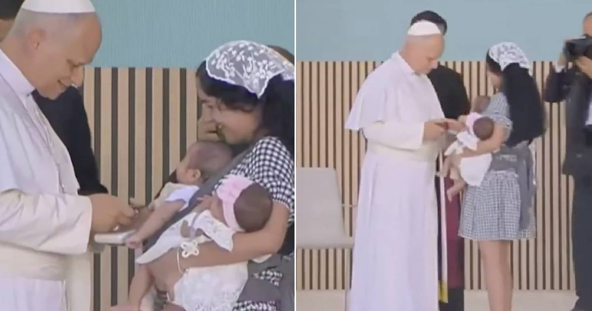 Cuban immigrant recounts to Pope Leo XIV her arrival in Spain, pregnant with twins