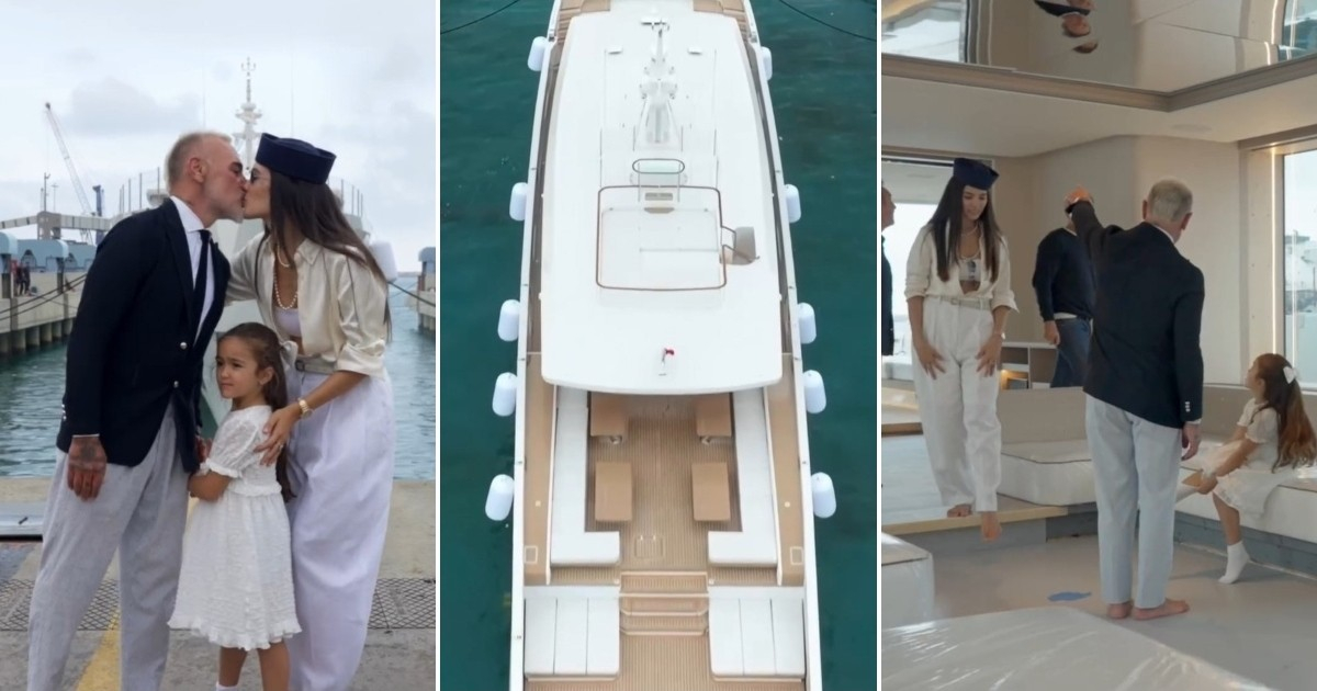 Gianluca Vacchi and Sharon Fonseca Unveil Luxury Yacht Named After Daughter Blu