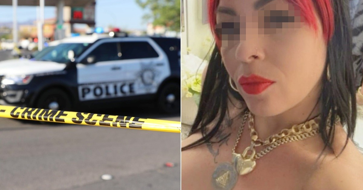 Patrulla de la policía de Las Vegas (i) y La víctima (d) © Collage Las Vegas Metropolitan Police Department - Instagram/La Guajira Triple A