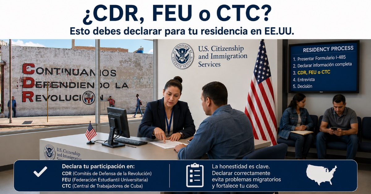 What You Must Declare for U.S. Residency: CDR, FEU, or CTC?