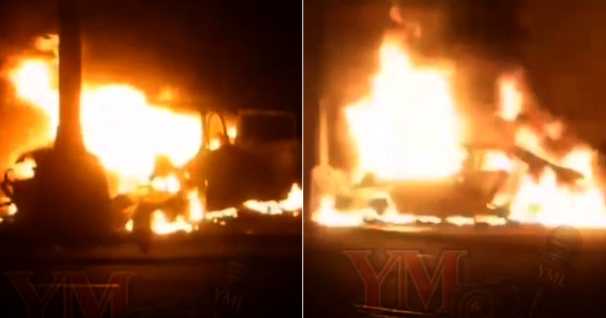 Young Woman Dies After Car Crashes into Pole and Catches Fire on Havana's Malecón