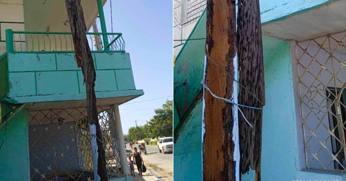 Residents of Cárdenas Raise Alarm Over Teetering Utility Pole as Electric Company Turns a Blind Eye