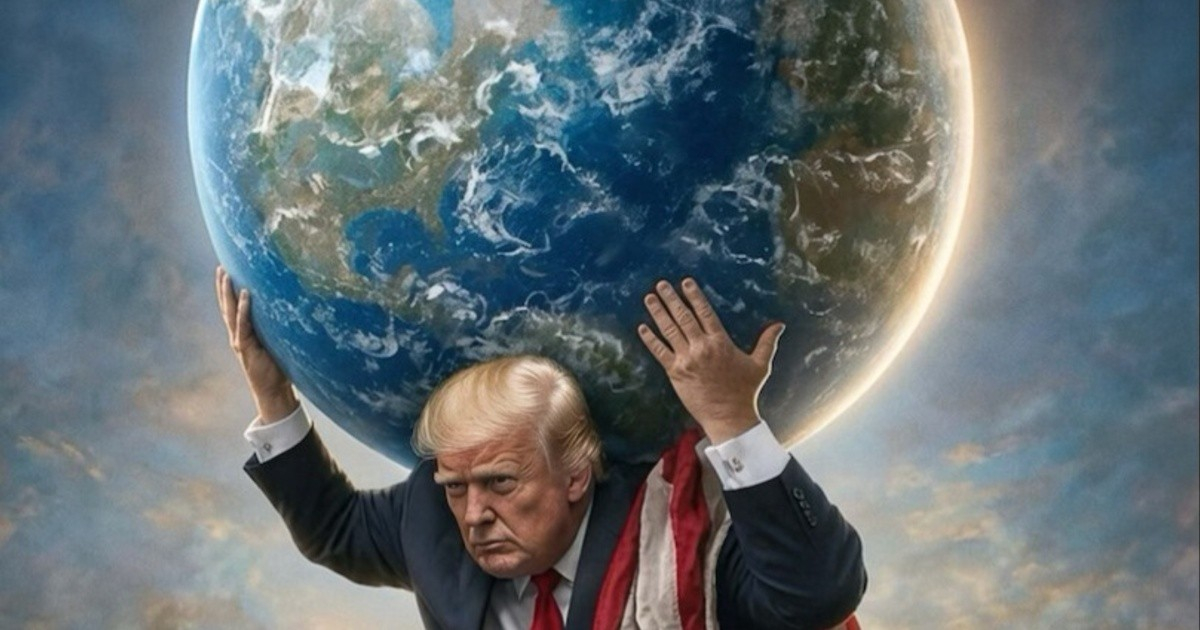 Trump Portrayed as Atlas in Latest AI-Generated Image