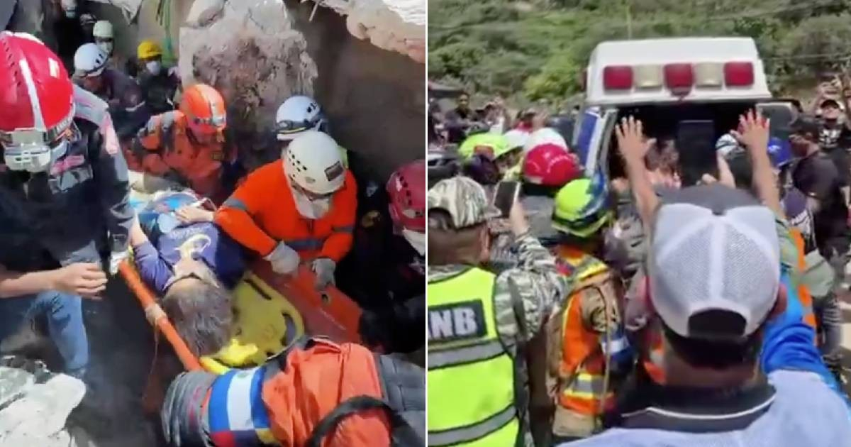 Salvadoran Rescuers Save Lives After Over 70 Hours Trapped Under Rubble