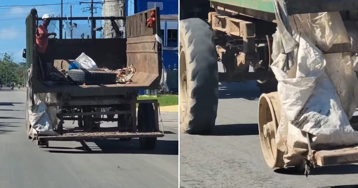 Cubans Stunned by Tractor Without Tire: A Surreal Scene