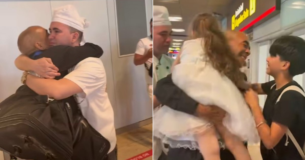 Chef from Cuba Reunites with Father in Madrid After Six-Year Separation
